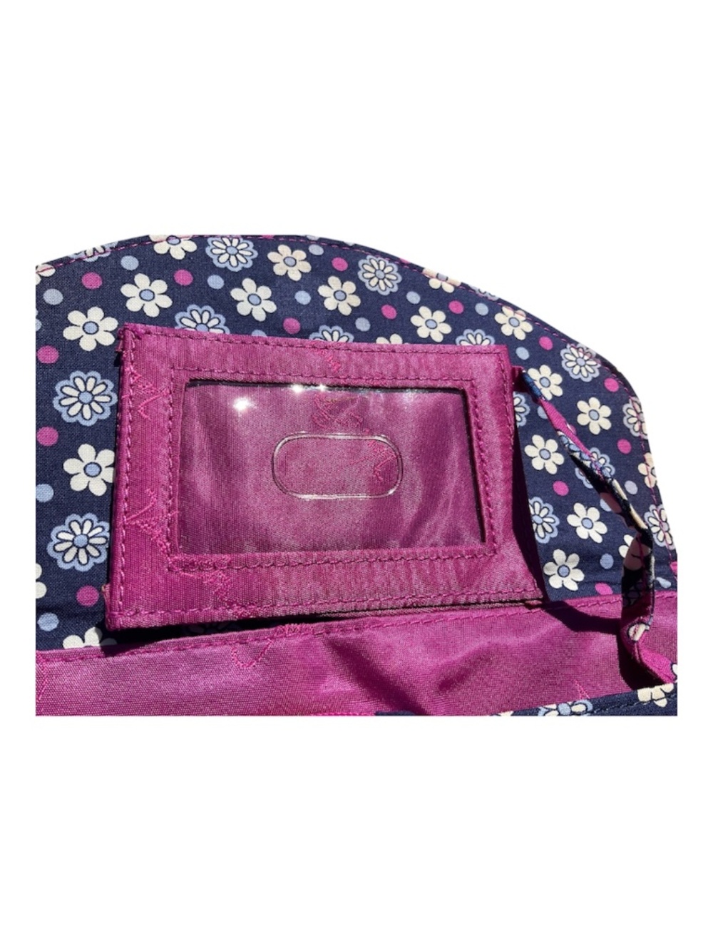 Vera Bradley Travel Envelope Wallet Boysenberry Paisley purple blue white - Picture 4 of 9